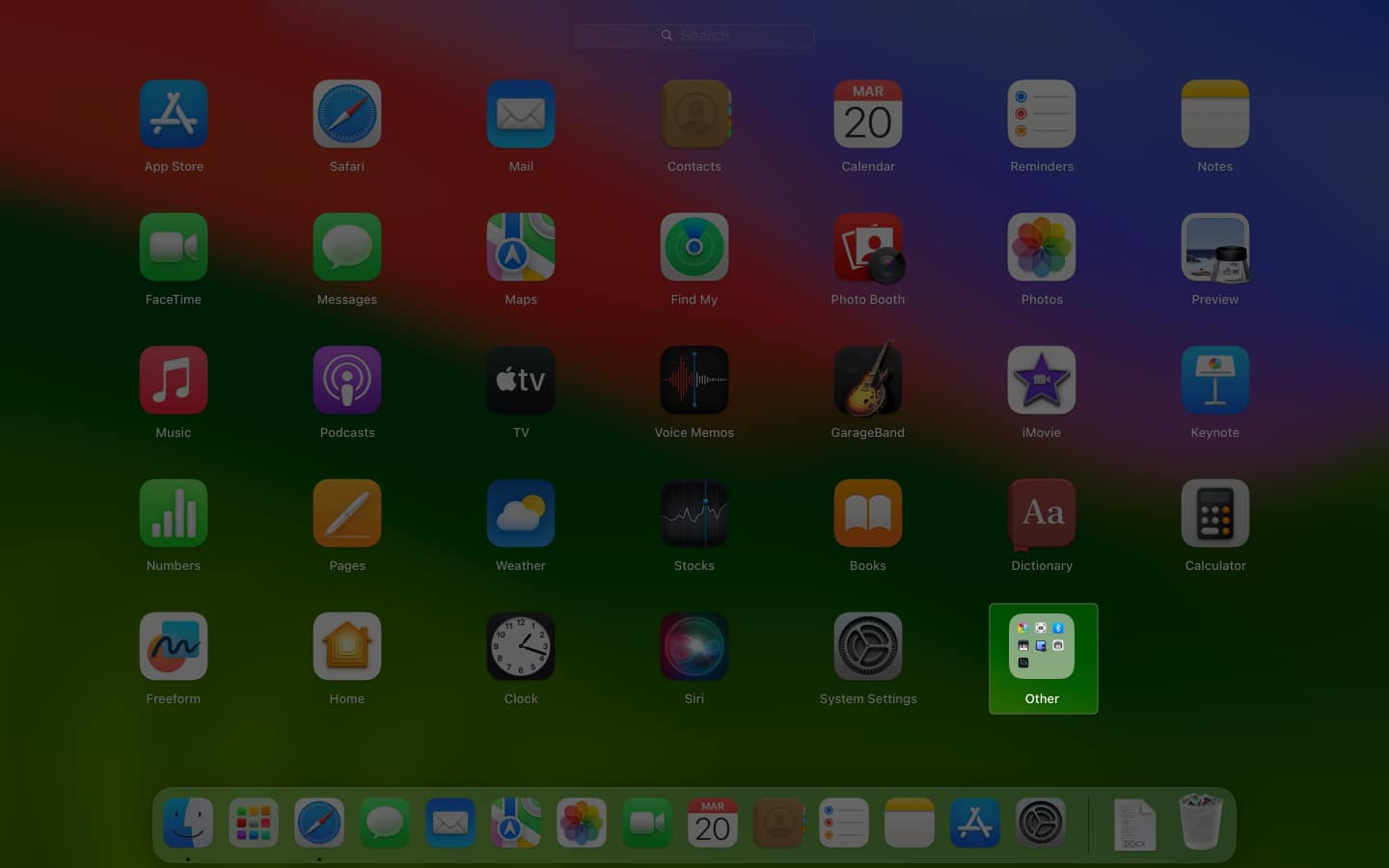 Select the Other folder in Launchpad