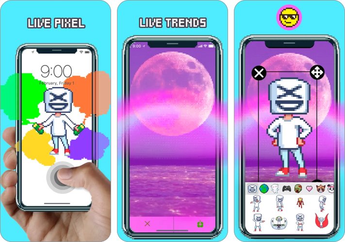 WOW Pixel Live Wallpapers iPhone app