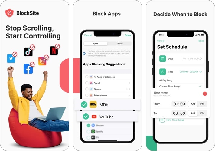 ipad safari block sites BlockSite Block Apps and Focus iPhone app
