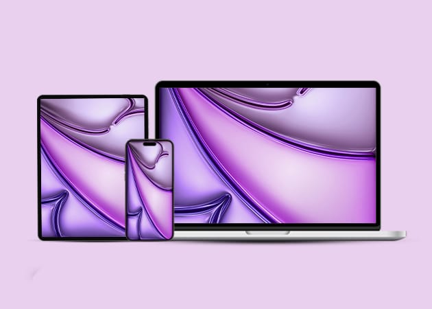 M2 iPad Air wallpaper mockup - Purple