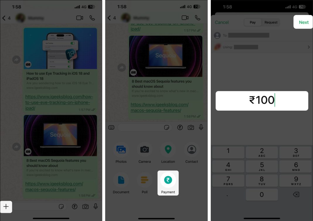 How to Set-up and Use WhatsApp Payments on iPhone – iGeeksBlog