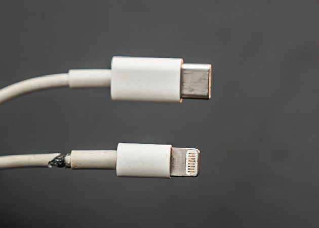 Broken iPhone charging cable