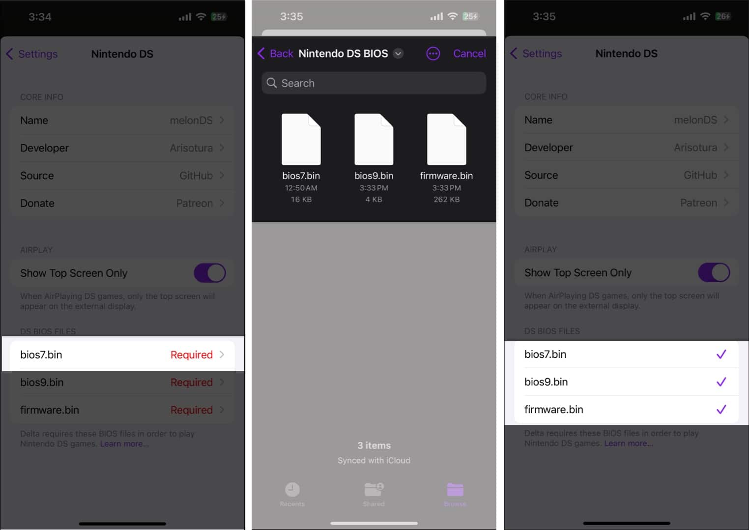 Play Nintendo DS ROMs in Delta emulator on iPhone