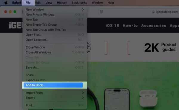 How to Add a Website to Your Dock on a Mac (Safari and Chrome) – iGeeksBlog