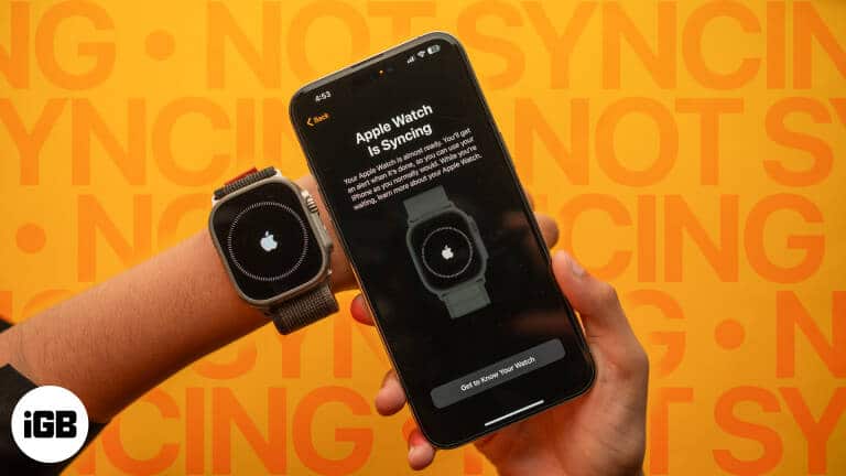 How to fix apple watch not syncing with iphone