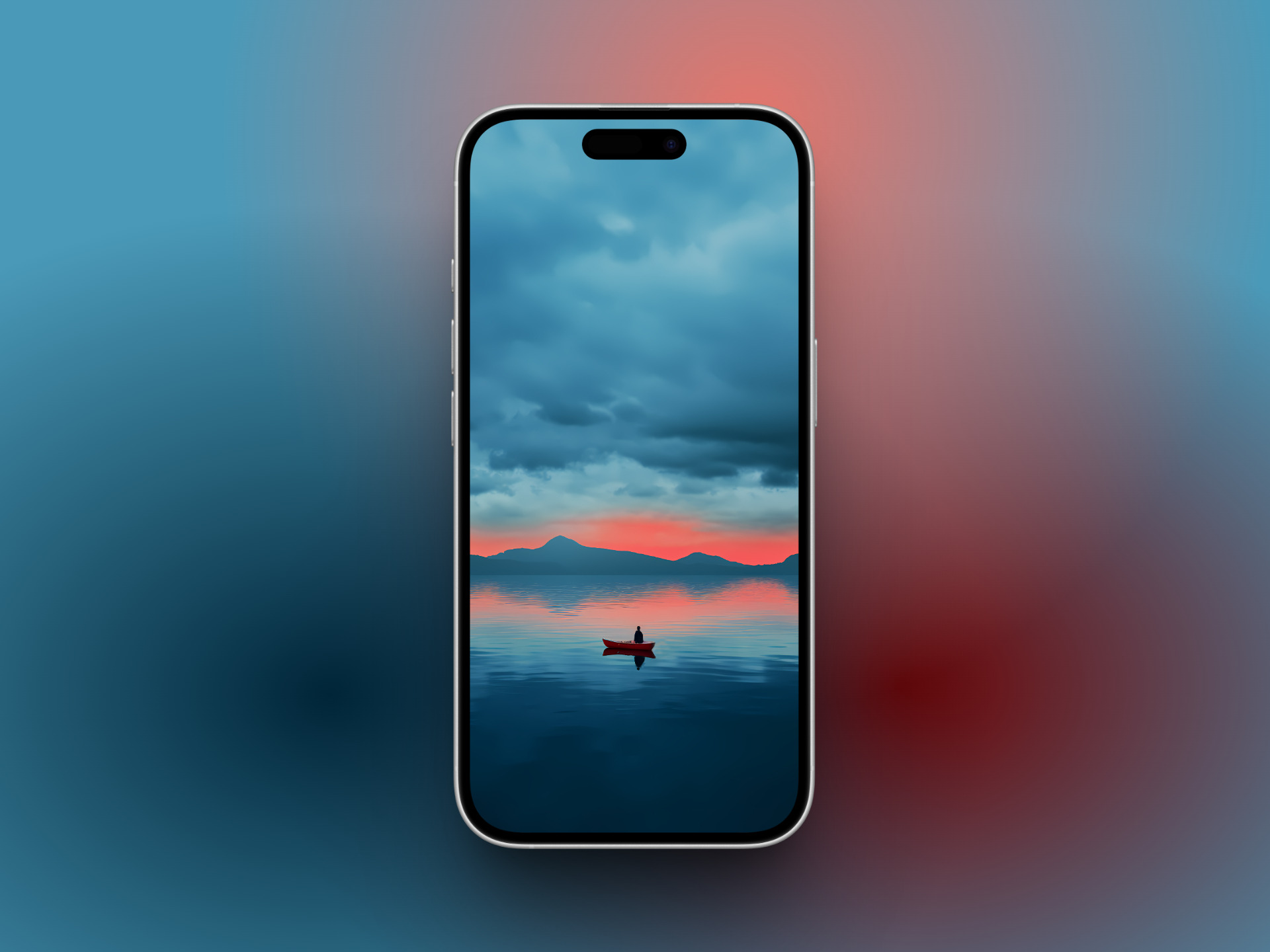 Minimalist sunset iPhone wallpaper