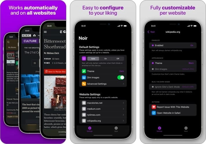 Best Safari extensions for iPhone and iPad in 2025 noir dark mode safari extension ios and ipados