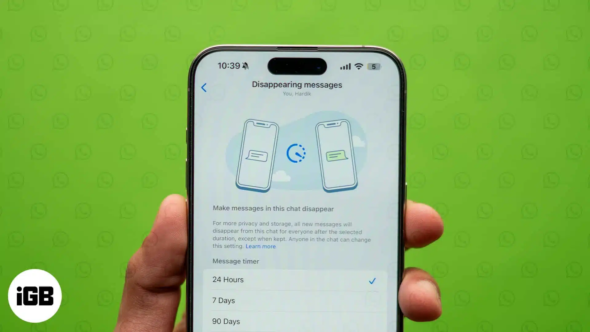 WhatsApp disappearing messages What it is and how to turn it on How to send disappearing messages in whatsapp from iPhone
