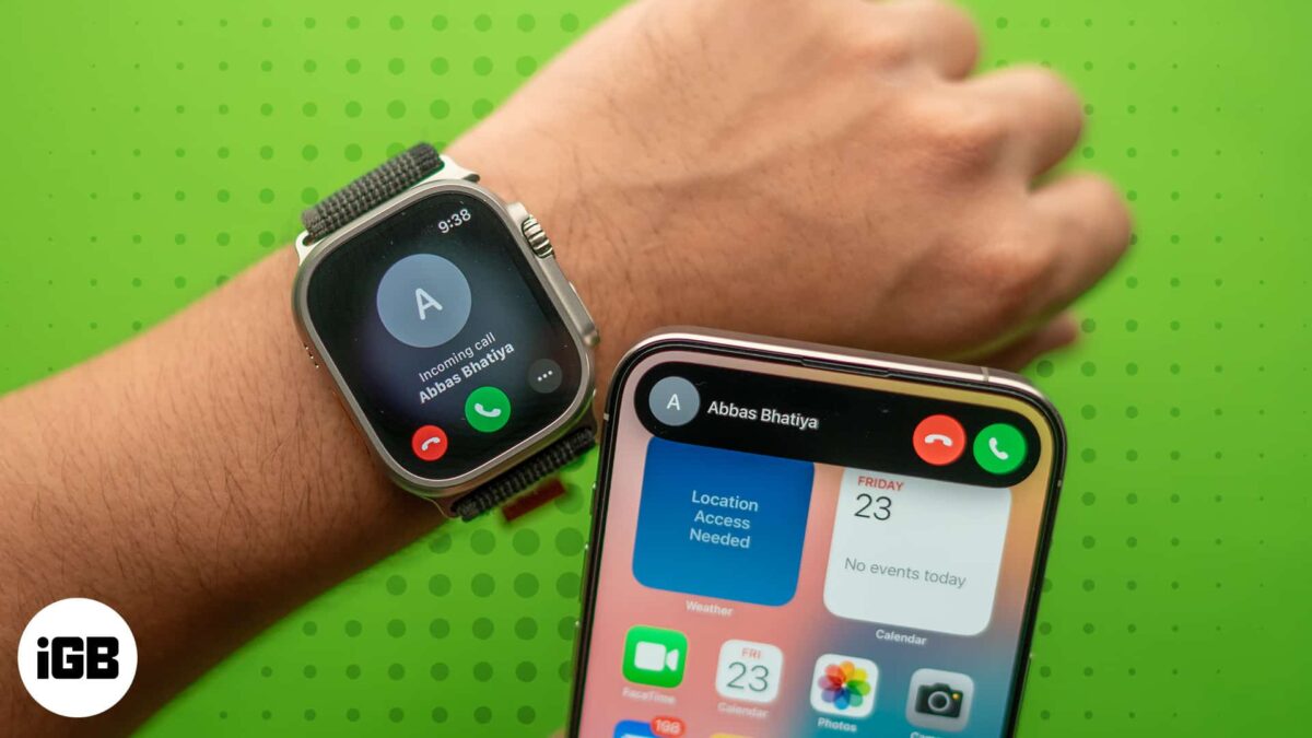 How to transfer calls from apple watch to iphone