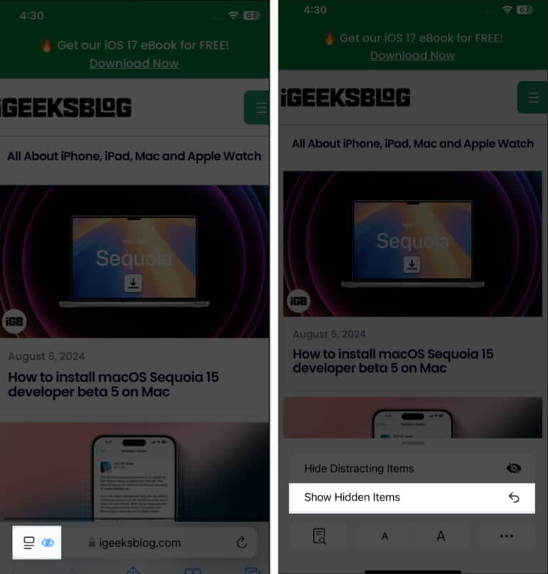 How to Use Safari Distraction Control Feature on iPhone - iGeeksBlog