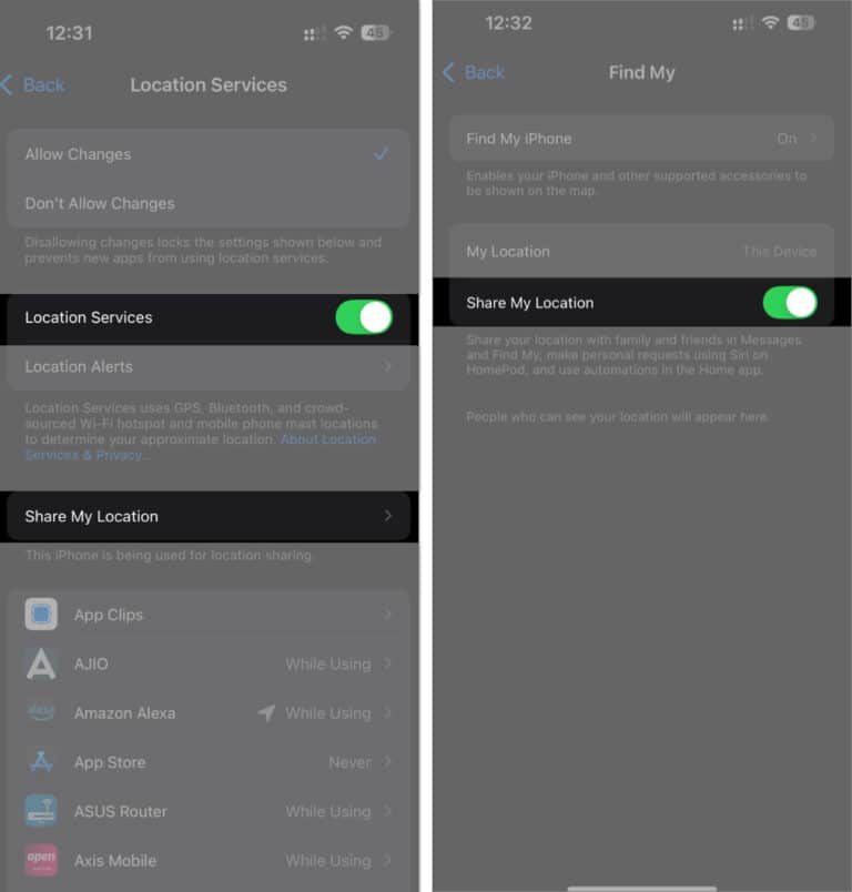 How to fix Share My Location Unavailable on iOS 17 on iPhone