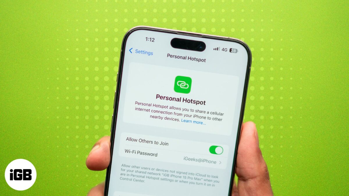 How to use iphone as hotspot