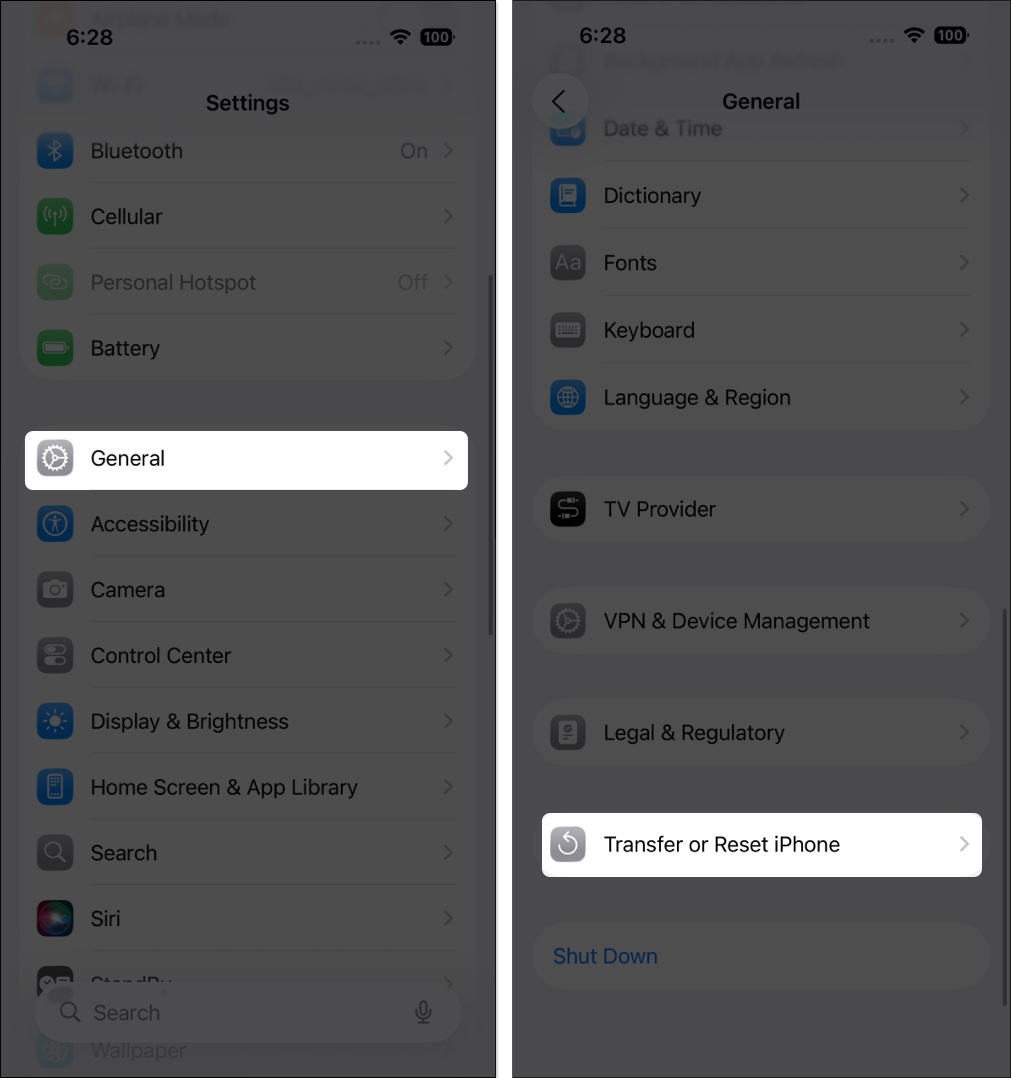 SharePlay Not Working on iPhone? Here’s How to Fix It – iGeeksBlog Scroll down to the end and tap Transfer or Reset iPhone