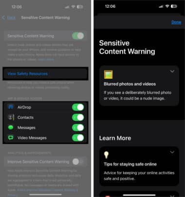 What is Apple's Sensitive Content Warning feature and how to enable it?