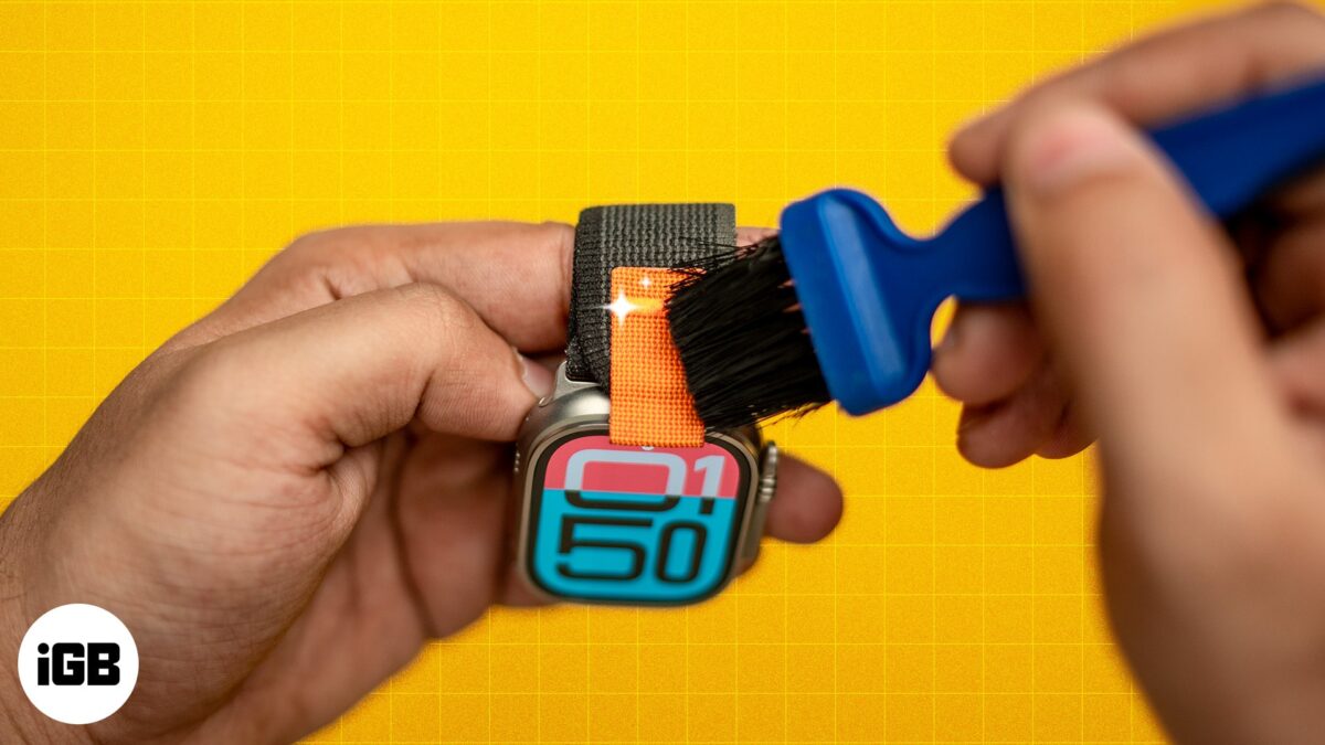 Cleaning an apple watch band