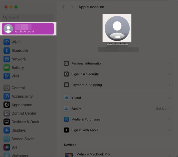macOS-järjestelmäasetukset -sovellus