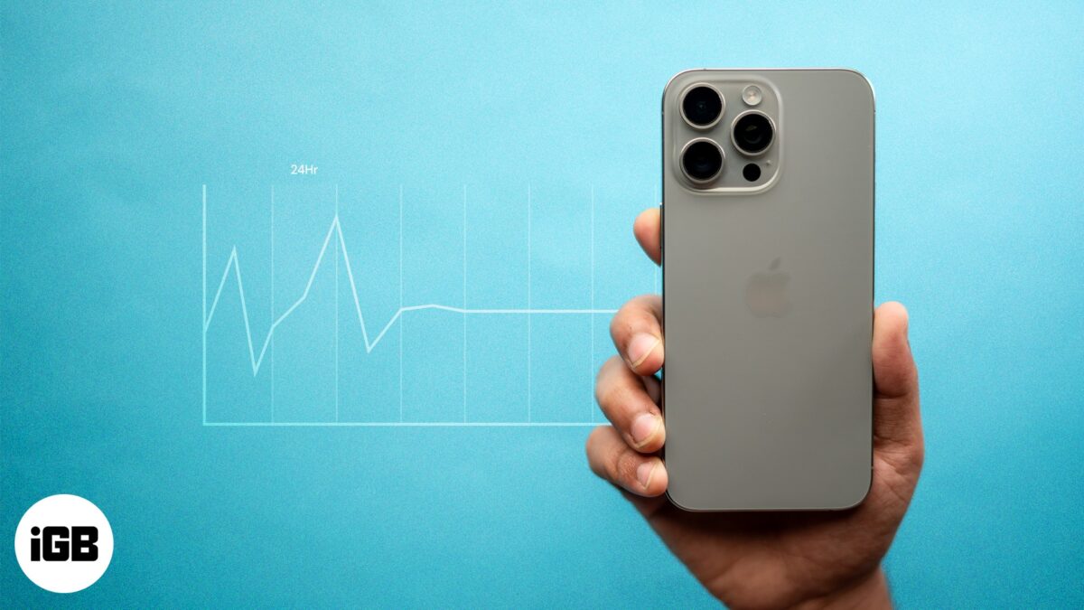 An iphone in a hand