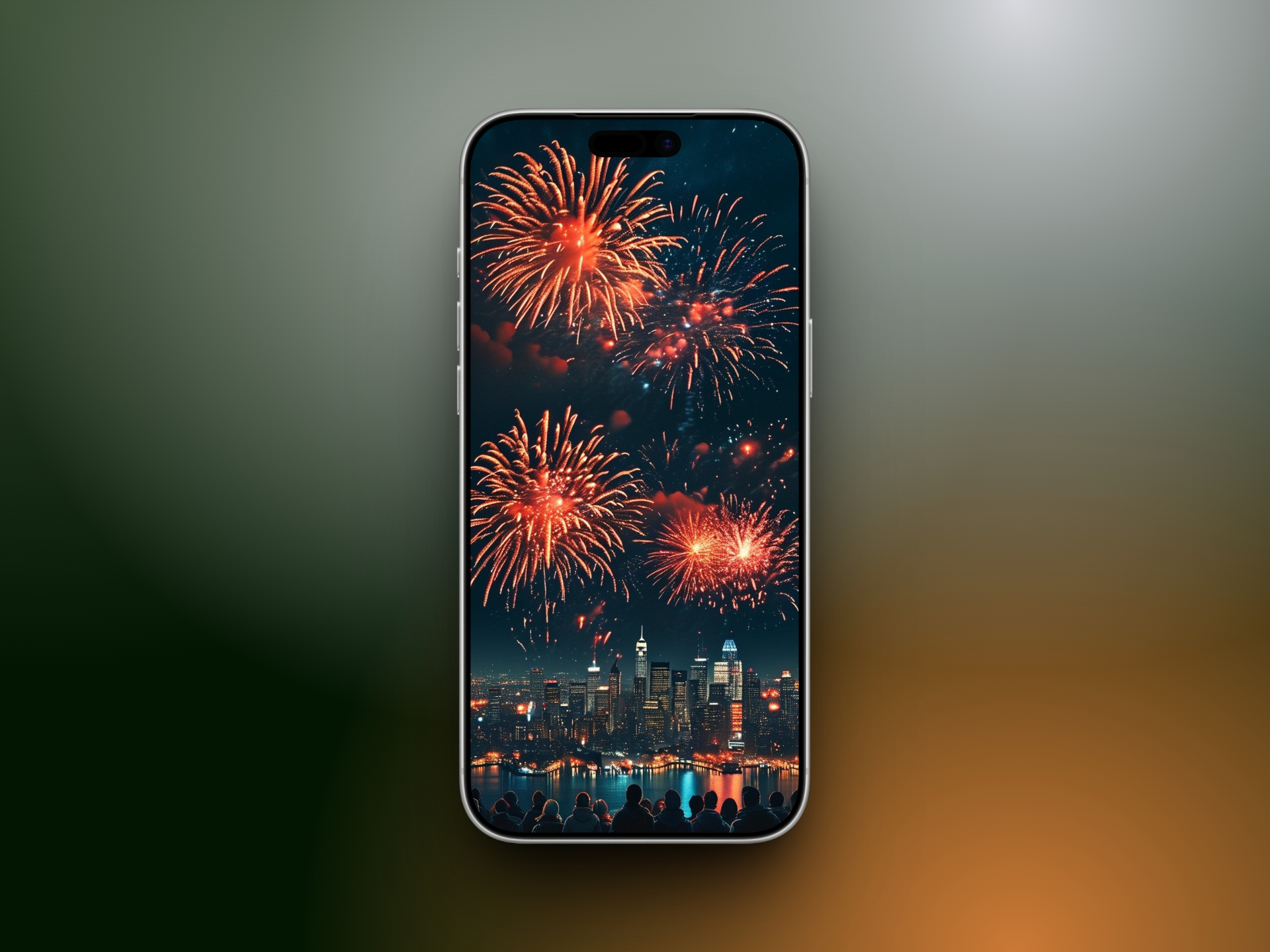 City Fireworks Above Skyline