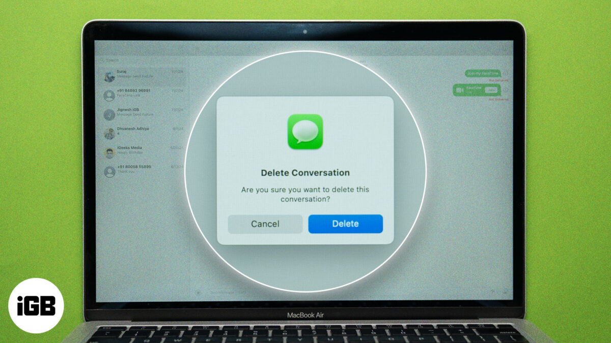 How to delete messages on mac