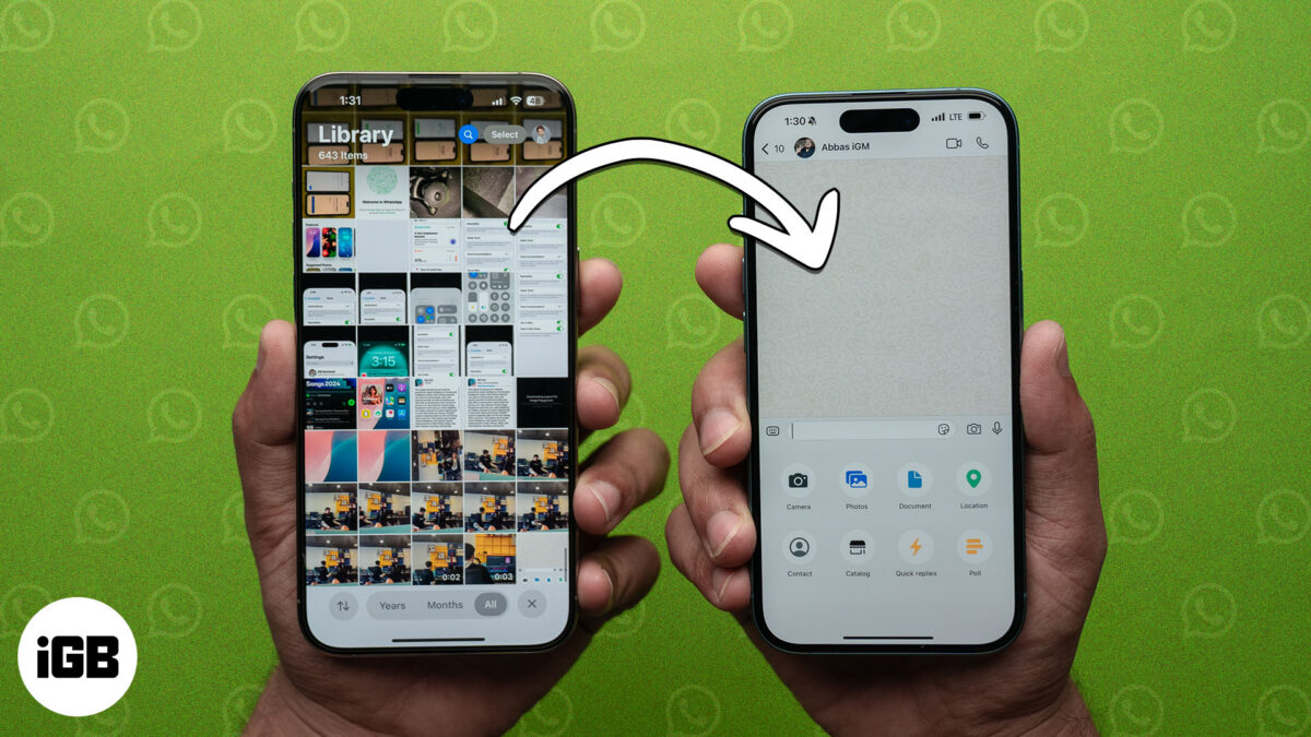 Sending multiple photos on whatsapp for iphone