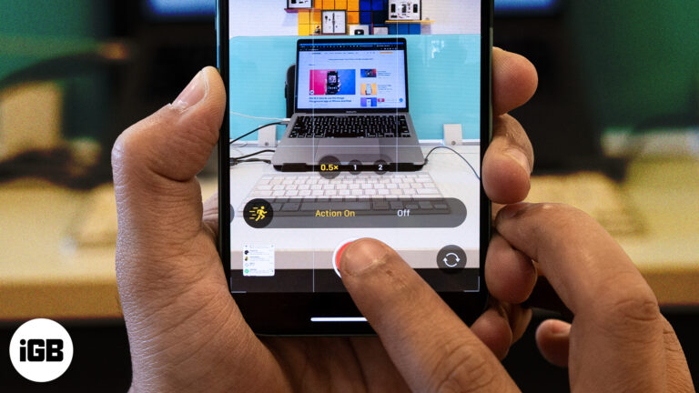 Using Action mode to record videos on an iPhone.
