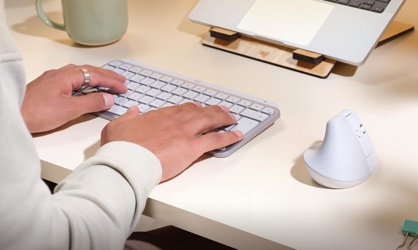 Logitech keyboard and vertical mouse set