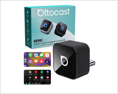 OTTOCAST Mini Cube 3.0 USB C Wireless CarPlay & Android Auto Adapter 2026