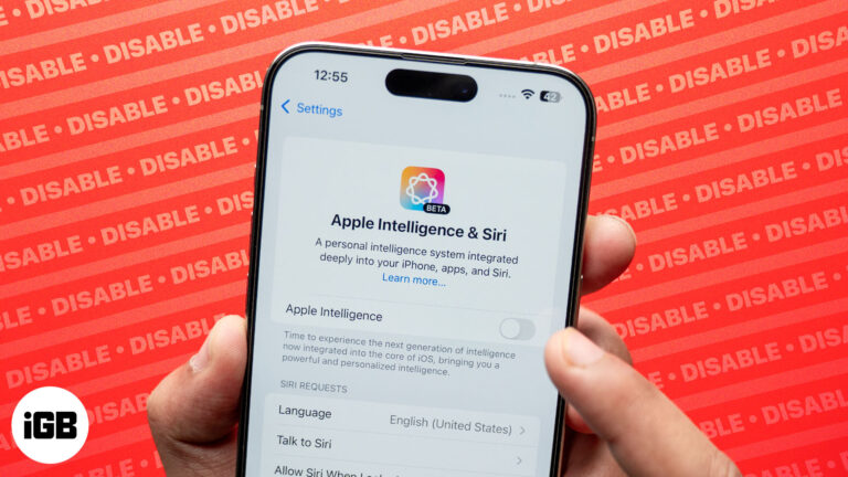 Turning off Apple Intelligence on an iPhone.