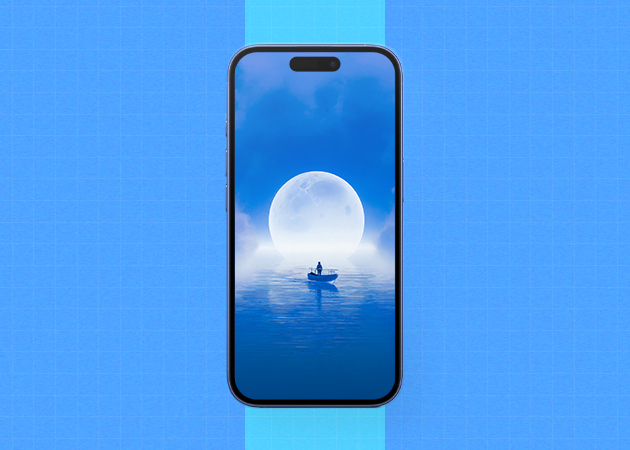 Pastel moonlit sky