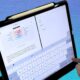 Two apps open in Split View mode on an iPad