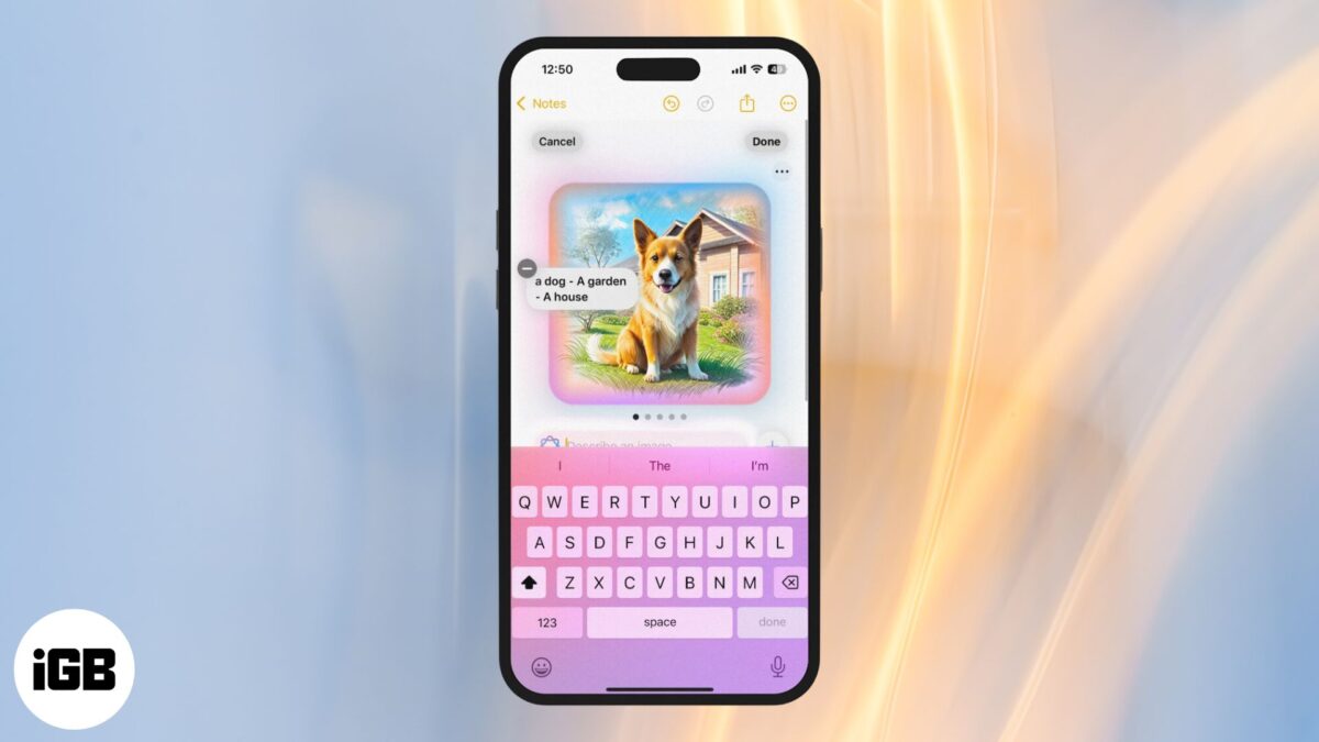 Use image wand in the notes app on iphone