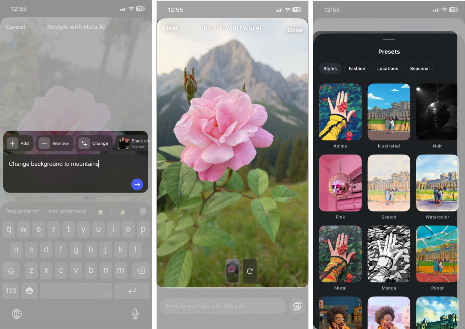 Mastering Instagram on iPhone: A Comprehensive Guide Using AI Prompts to Modify Elements in an Instagram Story.