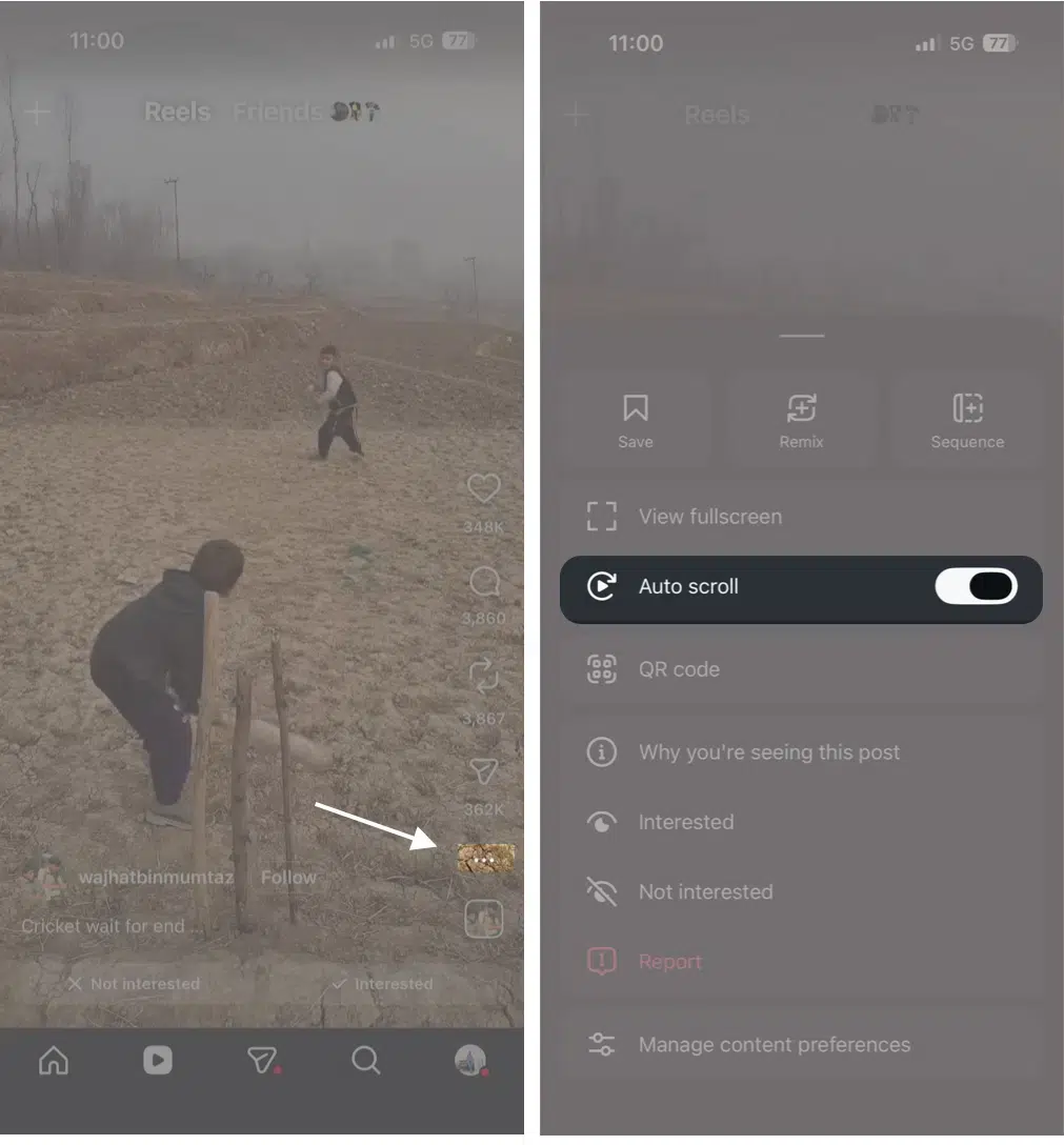 Mastering Instagram on iPhone: A Comprehensive Guide Open-the-instagram-app-and-tap-the-three-Dot-button-and-turn-on-auto-scroll