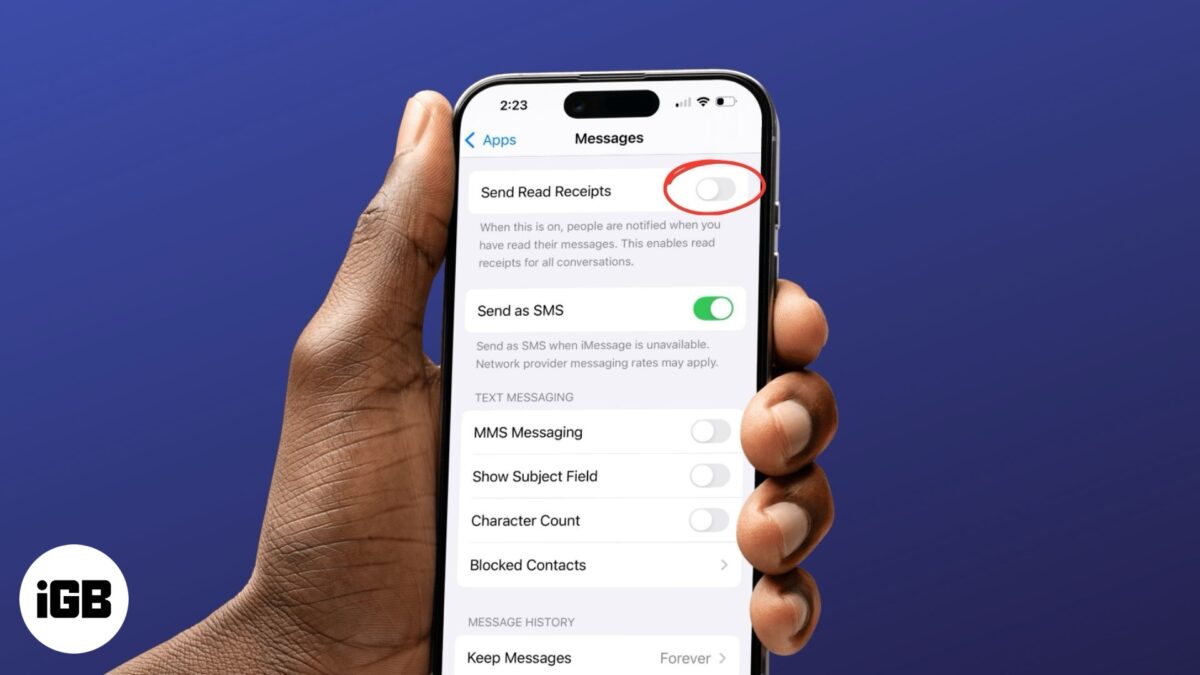Turn off read receipts on iphone