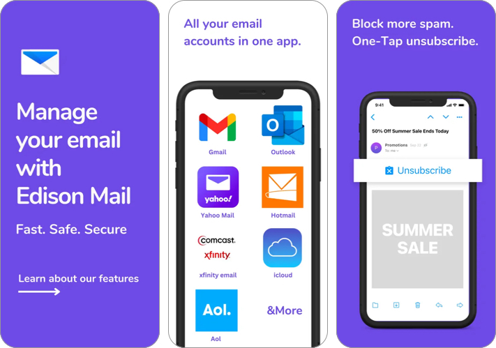 Edison email app for iphone and ipad