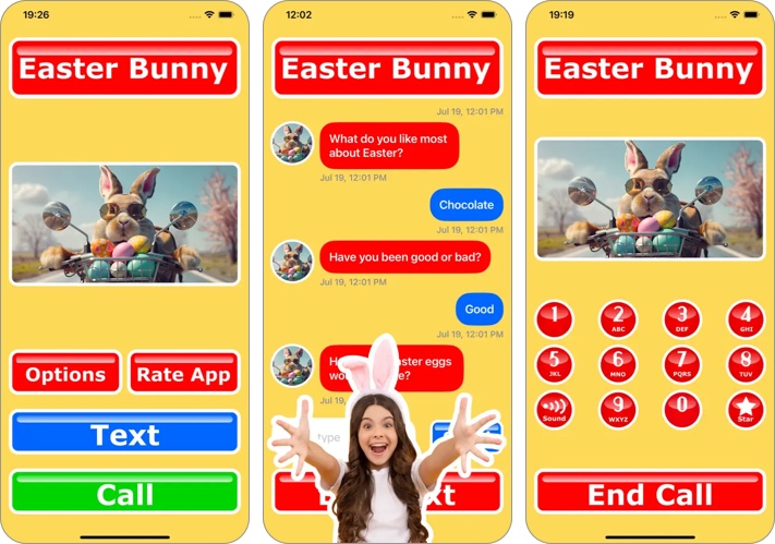 Easter bunny call and text best easter apps for iPhone