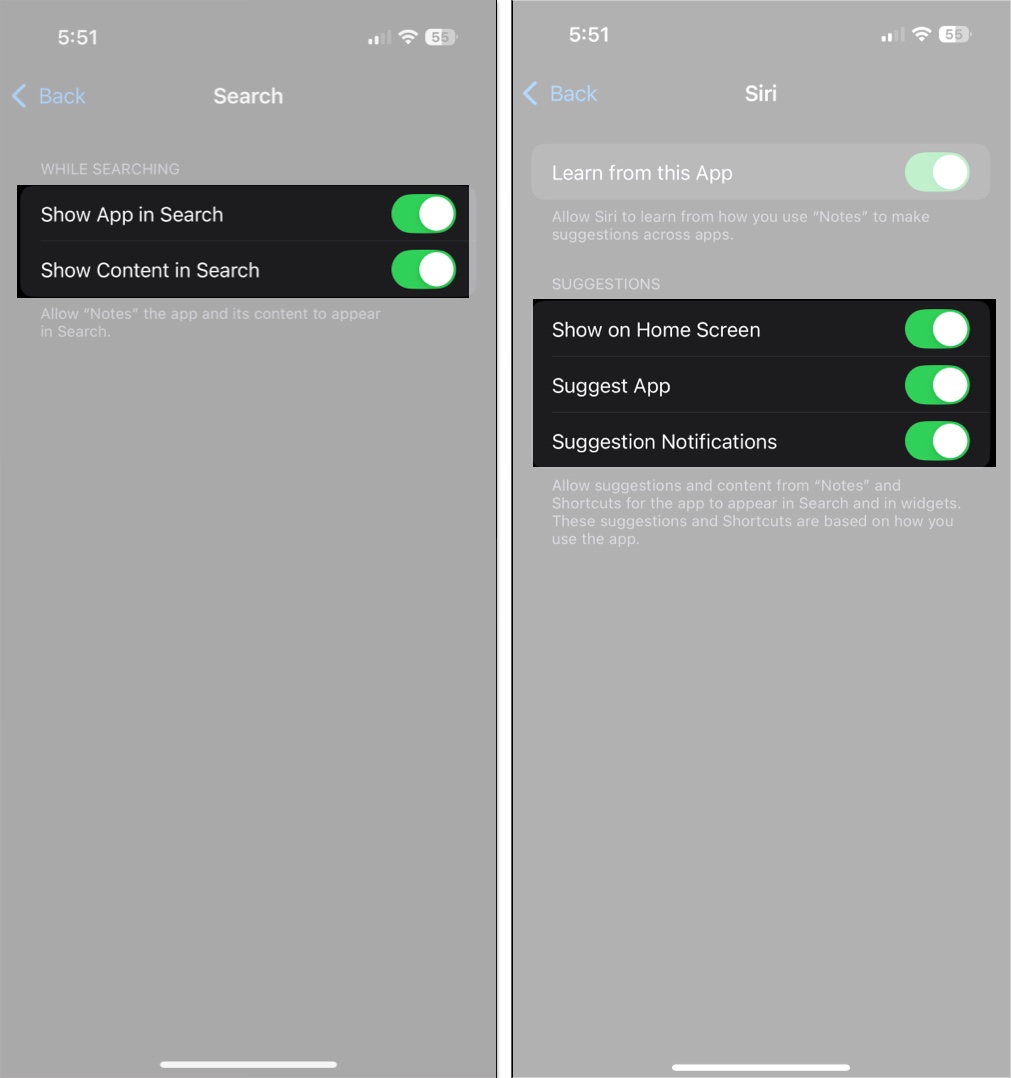 Επιτρέποντας την Apple Intelligence Siri και αναζήτηση για πρόσβαση σε σημειώσεις στην εφαρμογή Σημειώσεις σε ένα iPhone