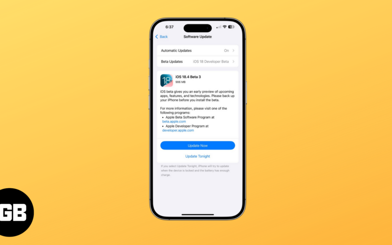 iOS 184 Beta 3 released   Whats new