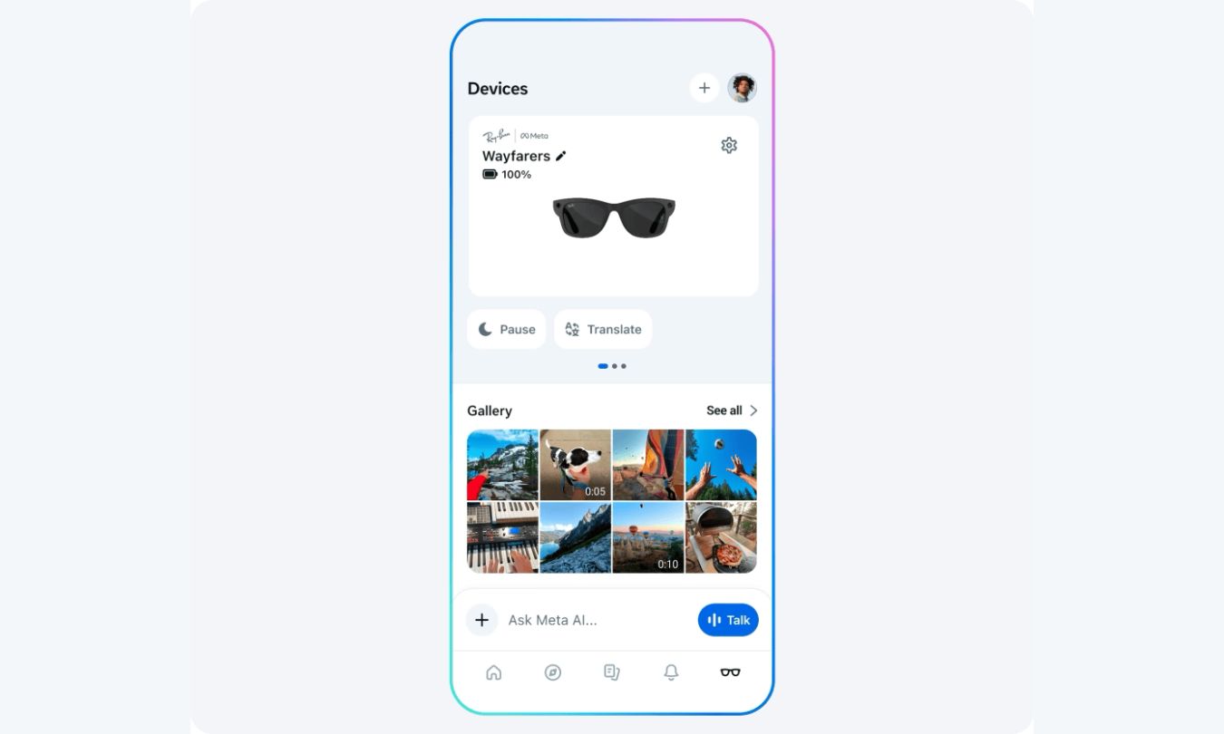 Meta ai app   deep integration with meta smart glasses and web