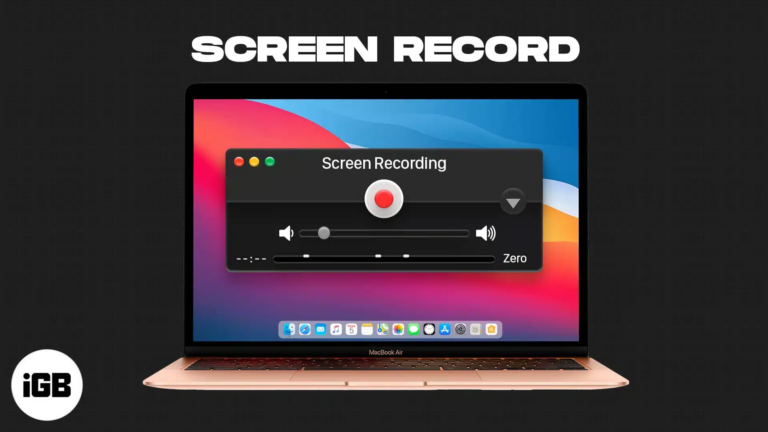 Screen record on your Mac