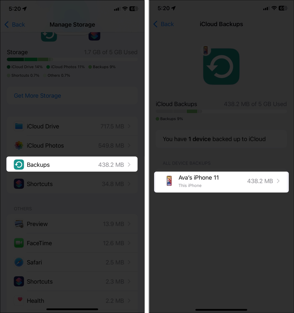 İPhone parametrlərində ehtiyat qəbulu əldə etmək
