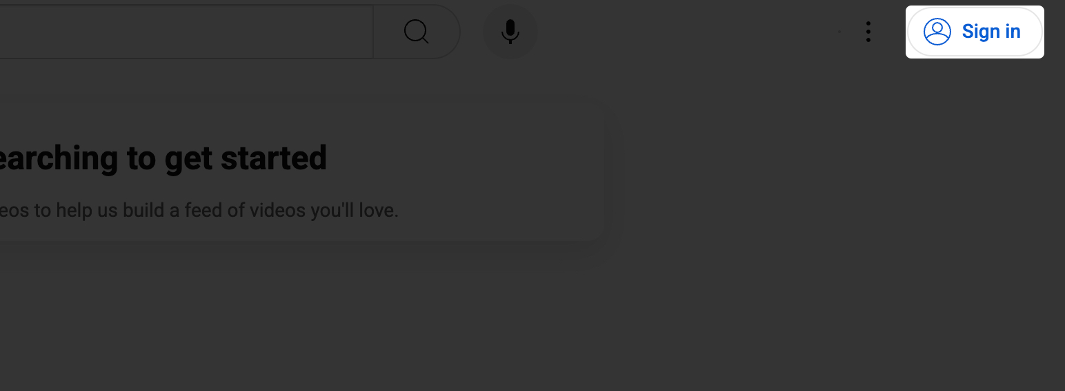 Choose google account and sign in again in YouTube