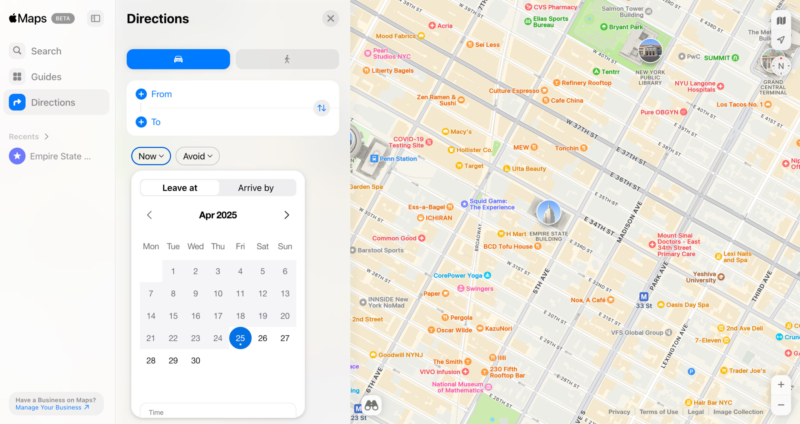 Testreszabhatja útvonalát az Apple Mapon az interneten