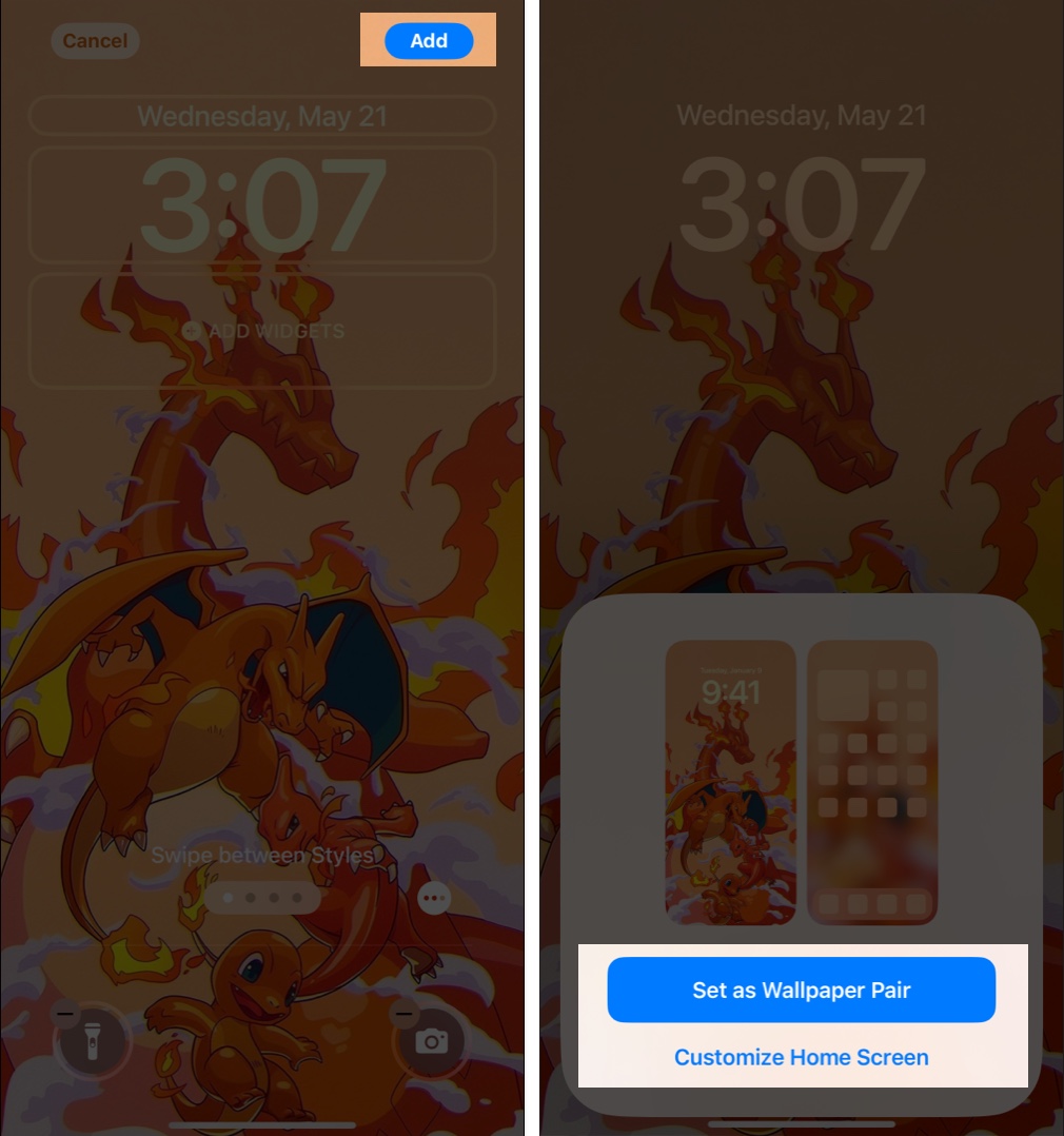 Adjust iPhone wallpaper using pinch to zoom tap Add to set as Wallpaper Pair or customize Home Screen.