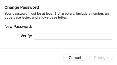 Change Apple ID password using Mac