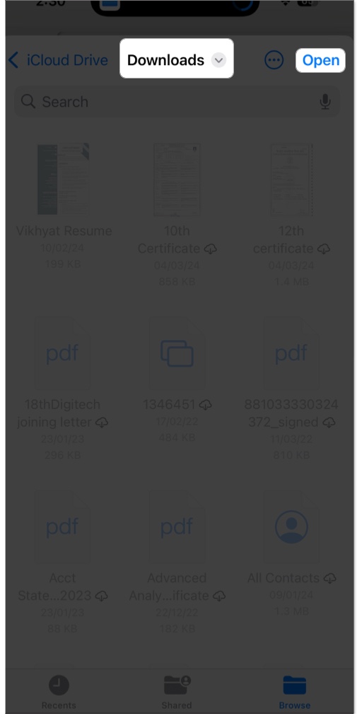 How to Save Any Webpage as a PDF on iPhone and iPad β iGeeksBlog Choose save location and tap open to save