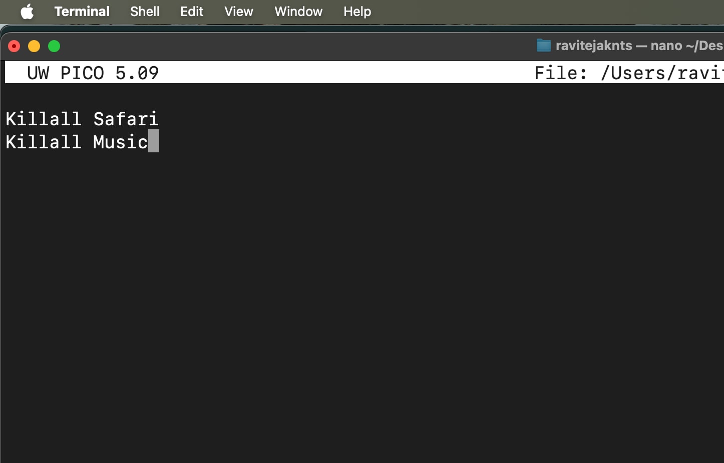 Adding the killall commands for apps to force quit in the script.