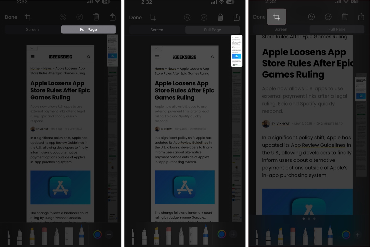 How to Save Any Webpage as a PDF on iPhone and iPad β iGeeksBlog Use scrolling screenshot of desired webpage to PDF
