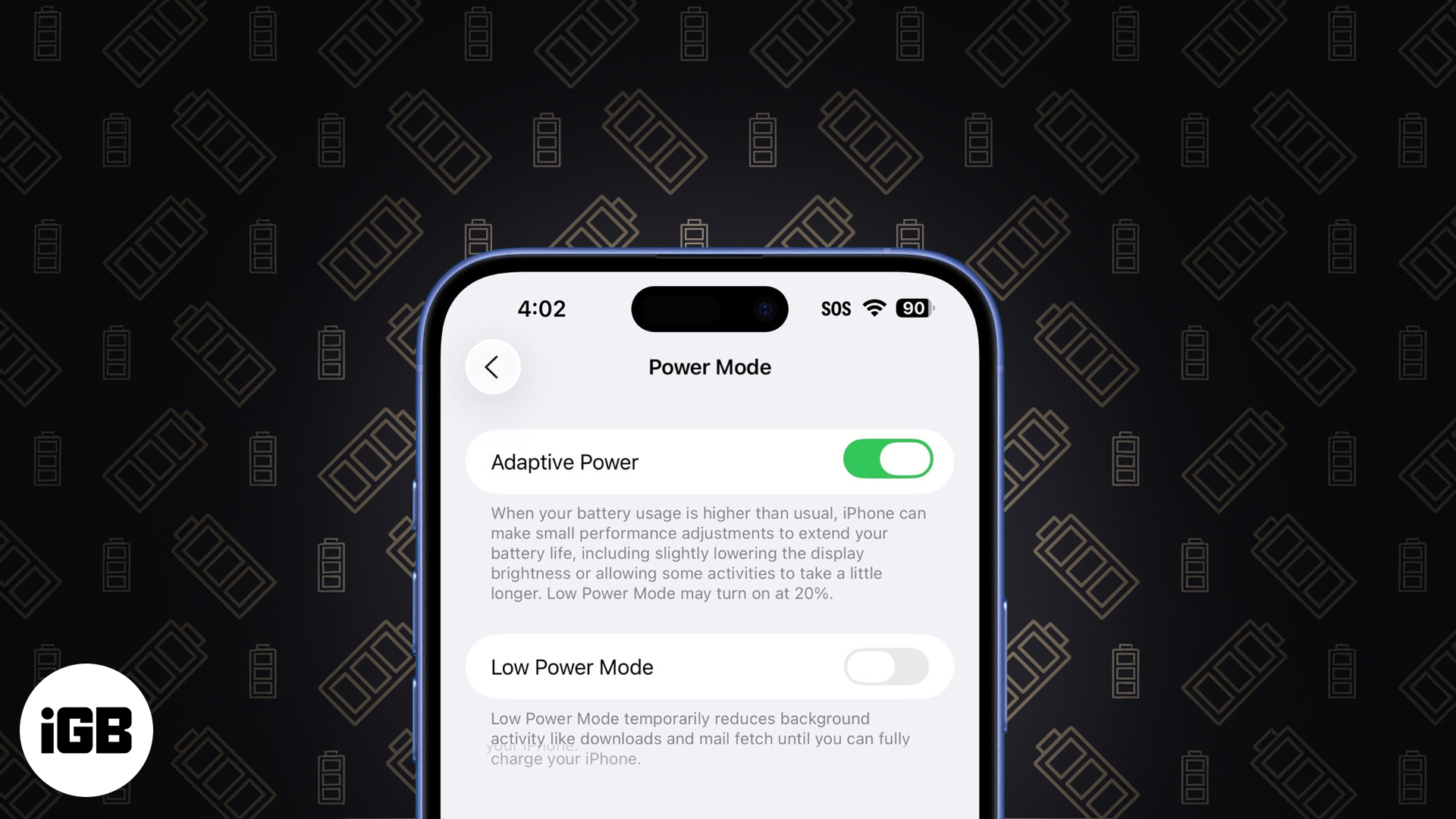 Adaptive power in ios 26