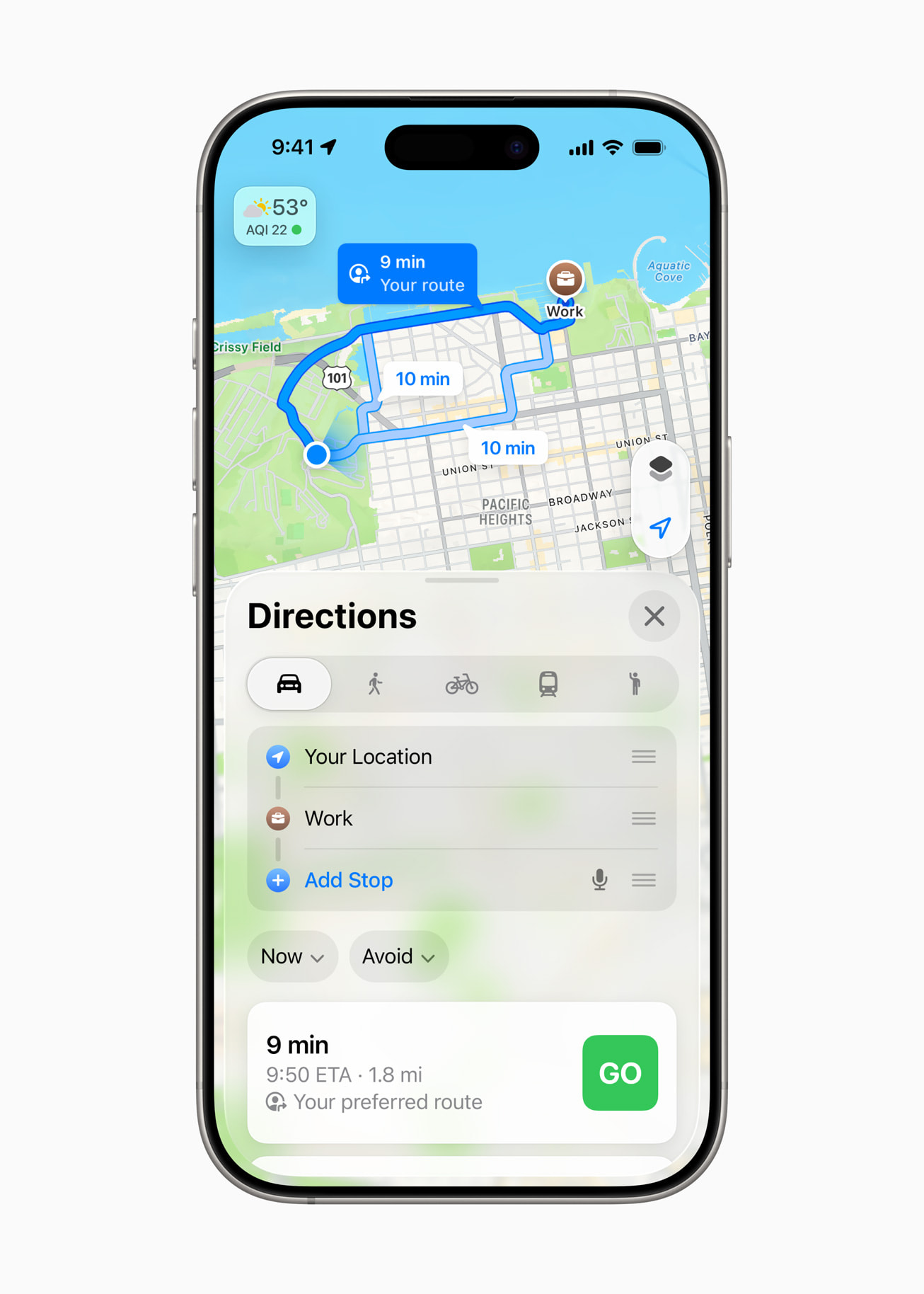 Apple maps preferred routes feature in ios 26